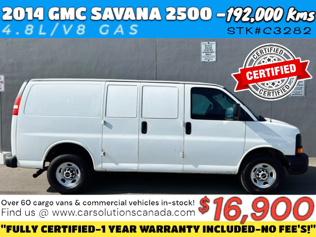 2014 GMC SAVANA 2500 *** FULLY CERTIFIED *** 2500 in Cars & Trucks in City of Toronto