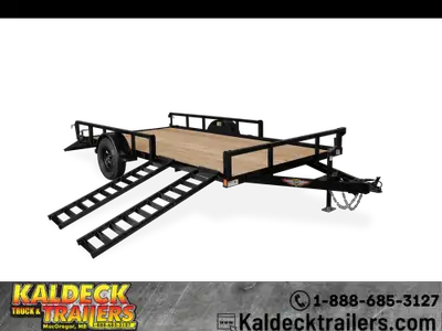 2025 HandH 82in. x 14in. Steel ATV Trailer - (1) 3500# Spring Axle - 2990# GVWR - 1408# Curb Weight...