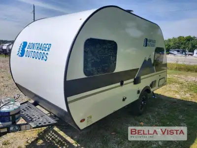 Bontrager Outdoors Standard teardrop trailer 17FD highlights: 12V Refrigerator Sink 42in.in. Dinette...