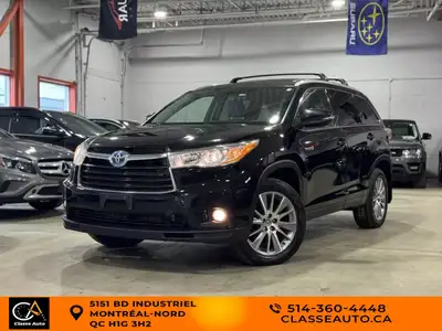 1 SEUL PROPRIETAIRE !!! 2015 Toyota Highlander Hybrid XLE/AWD/8PASS/AC/GPS/CAMERA/BT/TOIT/CUIR/CRUIS...