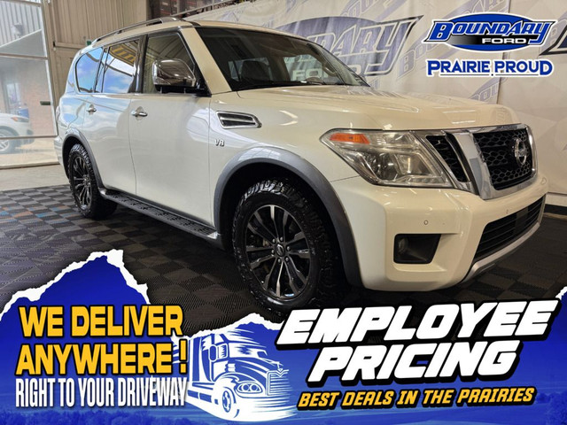 2017 Nissan Armada PLATINUM 4X4 V8 | 7 PASSENGER | TOW PKG | HTD in Cars & Trucks in Lloydminster