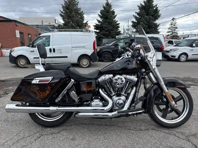 Check out this custom air brushed 2014 CANADIAN Harley-Davidson Dyna Switchback 103ci with only 11,2...