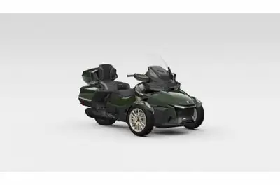 NEW 2023 Can-Am RT Sea-to-Sky in green shadow. This ultimate 2-up touring model features the Rotax 1...