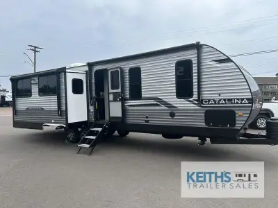 Coachmen Catalina Legacy travel trailer 313RLTS highlights: Front Private Bedroom Exterior Storage K...