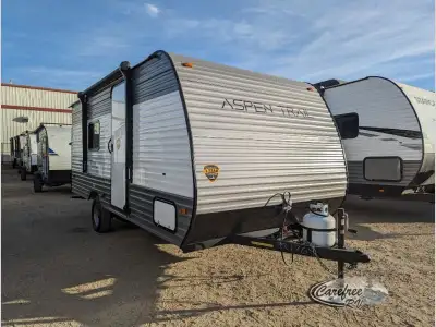 This Dutchmen Aspen Trail Mini travel trailer 17RB highlights: Rear Bath Queen Bed Booth Dinette A p...