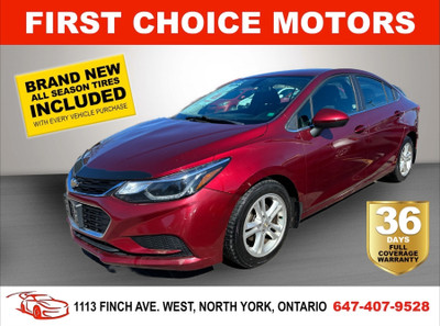 2016 CHEVROLET CRUZE LT ~AUTOMATIC, FULLY CERTIFIED WITH WARRANT