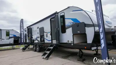 What a beautiful family travel trailer this Alpha Wolf 30RDB is from Cherokee. Check out all the fea...