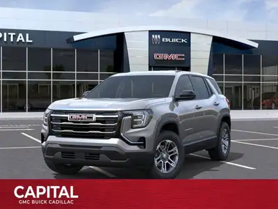 This 2025 GMC Terrain in Sterling Metallic is equipped with AWD and Turbocharged Gas I4 1.5L/-TBD- e...