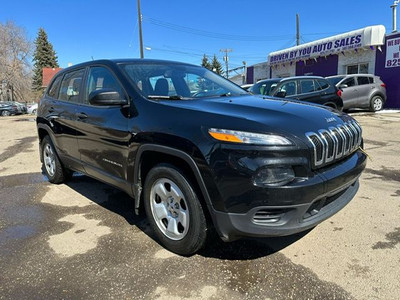 2017 JEEP CHEROKEE SPORT 2.4L 4WD ONE OWNER ACCIDENT FREE SUV!!!