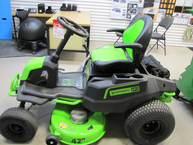 Greenworks 42in. Electric Ride On Mower in Farming Equipment in Peterborough
