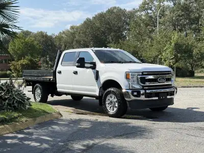 2020 Ford F-350 SD XLT 4X4 Crew Cab 8-Foot Flat Deck Truck, 6.2L, 8 cylinder, 4 door, automatic, 4WD...