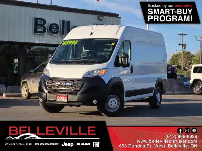 Recent Arrival! Bright White Clearcoat 2025 Ram ProMaster 2500 High Roof High Roof / 136 WB / Adapti...