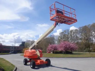 2008 JLG Boom Lift 2WD 400S Boom Lift 2WD Gasoline Propane, orange exterior. $18,800.00 plus $375 pr...