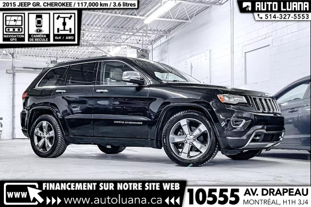2015 JEEP Grand Cherokee Overland ACC CRUISE/TOIT PANO/LED/NAVI in Cars & Trucks in City of Montréal