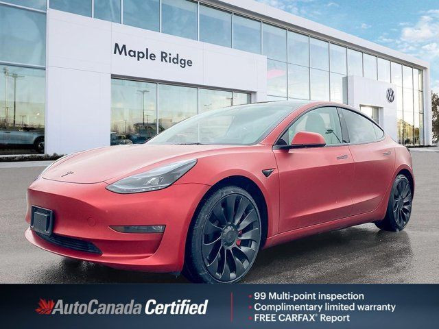2022 Tesla Model 3 Performance | Dual Motor | White Seats in Cars & Trucks in Tricities/Pitt/Maple