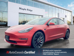 2022 Tesla Model 3 Performance | Dual Motor | White Seats | Navigation | Wireless Charging | Heated Leather
