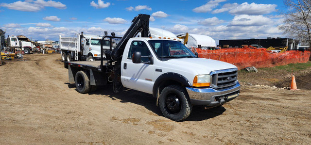 2003 Ford Super duty F-550 DRW Boom Truck with Hiab Knuckle Boom in Heavy Trucks in St. Albert - Image 3