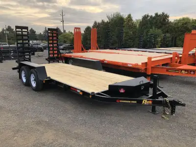 Skip the wait times - Units in stock and ready for delivery! Miska 5 Ton Low Bed Equipment Float Tra...