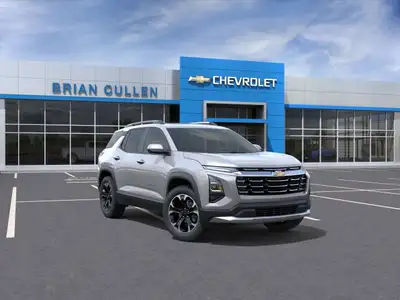 The 2026 Chevrolet Equinox AWD LT in a sophisticated gray hue with its all-wheel-drive capability of...