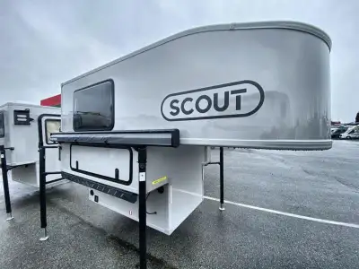 Adventure LP Scout Yoho truck camper highlights: Convertible Dinette Power Station Solar Porch Light...