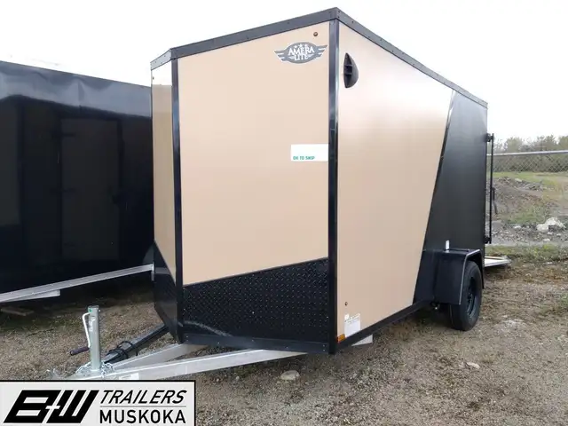  2024 Amera-Lite ALDR612SA Tan & Black Slant Vnose Cargo 6x12ft  in Cargo & Utility Trailers in Muskoka - Image 2