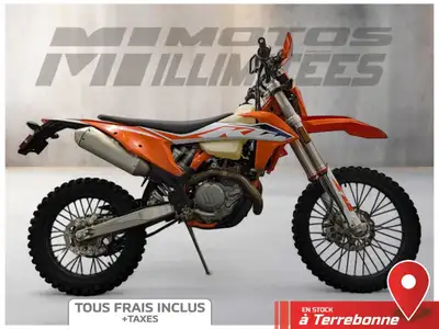KTM 500 EXC-F 2023 Orange 4790 km au compteur. Motos Illimitées Terrebonne. Prix de vente inclus les...