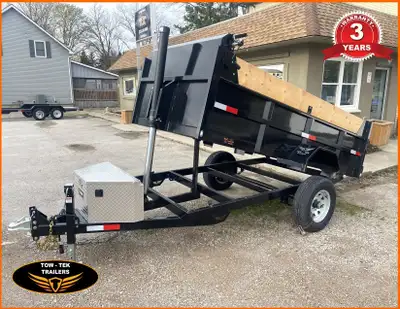 For sale is a Tow Tek Trailers 5 x 10 Single Axle Steel Dump Trailer. This trailer retails for 7995....