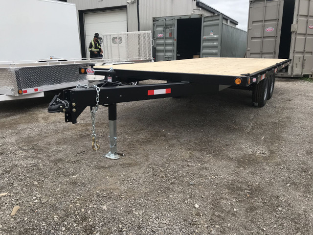 ACTION SERIES 102″ X 18″ TANDEM AXLE FLAT BED DECKOVER in Cargo & Utility Trailers in London - Image 3