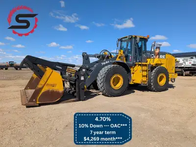 1 Owner! 2018 John Deere 744K Wheel Loader Total HRS: 4,602 quick attach 3 remotes 5.25 Yd Bucket 26...