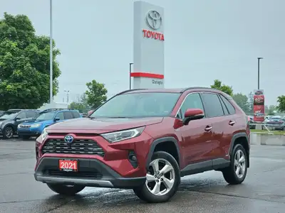Elevate your drive with the 2021 Toyota RAV4 Hybrid Limited AWD — a perfect fusion of fuel efficienc...