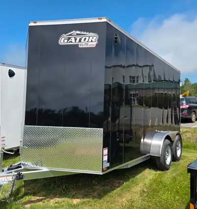 Gator Elite 2025 2 3500lb axles, 15 tires galvanized rims Barns doors LED lighting adjustable hitch...