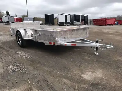 ACTION SERIES 6' X 12' ALUMINUM UTILITY TRAILER WITH REAR MESHED BI-FOLD GATE! Locally built by Menn...