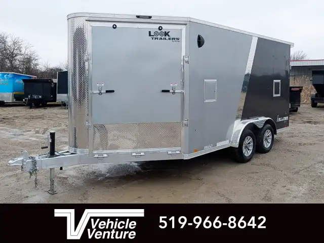 2024 LOOK 7.5X19 AVAL DLX ALUM 12" X HT RAMP SILVER $48/WK OAC in Cargo & Utility Trailers in Oakville / Halton Region - Image 3