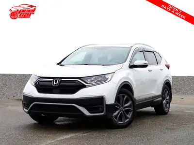 Check out this 2021 Honda CR-V Sport AWD with a sleek white exterior and luxurious black interior! W...