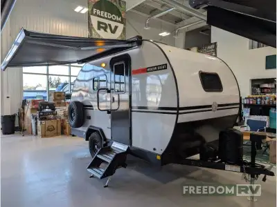 Modern Buggy RV Big Buggy teardrop trailer BB14 highlights: Wet Bath Dinette Converts to 78in.in. x...