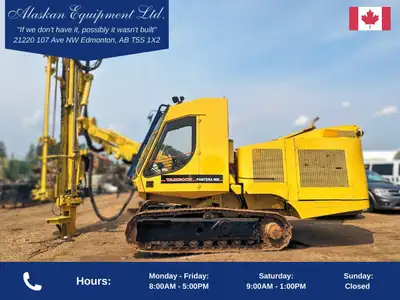 Yellow CAT 3116 Engine Automatic Transmission 26 Boom HL700 Hammer 14 x 2 Diameter Drill Stem Tracks...