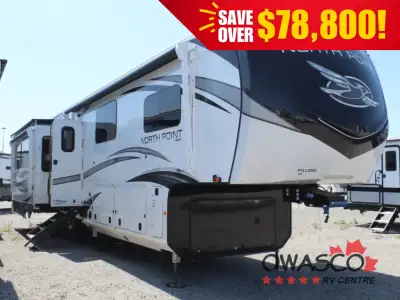 Jayco North Point fifth wheel 377RLBH highlights: Middle Bonus Room Loft Bunk Area Four Slides Kitch...
