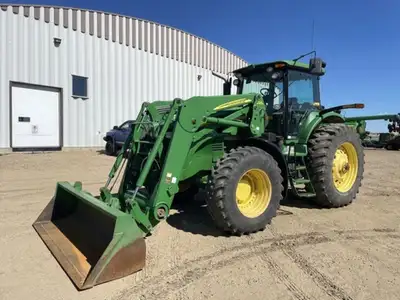 John Deere 6.8L 220HP, IVT 40K Transmission w/ LH Reverser & Diff Lock, MFWD, Singles Firestone 420/...