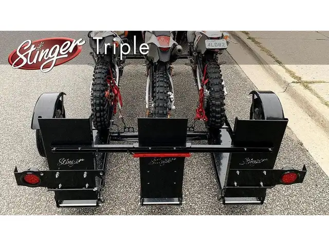 2024 Stinger TRIPLE MOTORCYCLE TRAILER in Cargo & Utility Trailers in Ottawa - Image 3