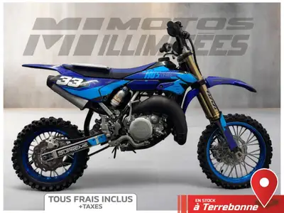 YAMAHA YZ65 2022 Bleu 1 km au compteur. Motos Illimitées Terrebonne. Prix de vente inclus les frais....