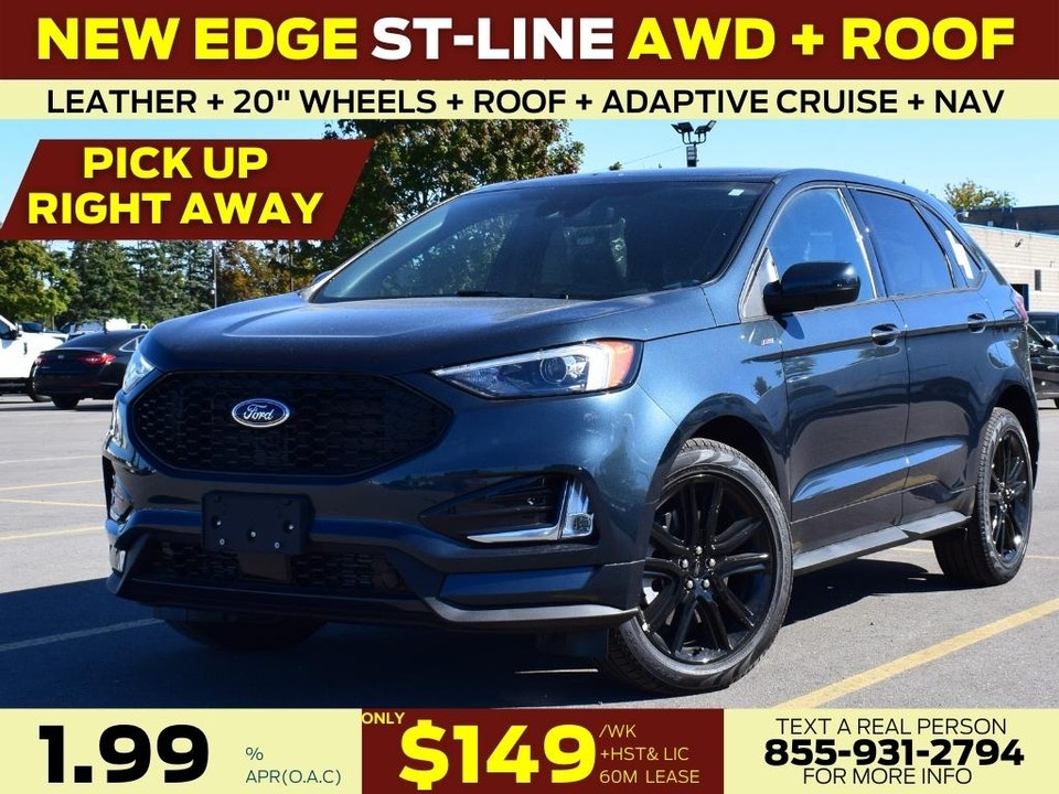  2022 Ford Edge ST-LINE AWD NAV| ROOF| CO-PILOT 360 ASST| COLD WEATHER PKG|