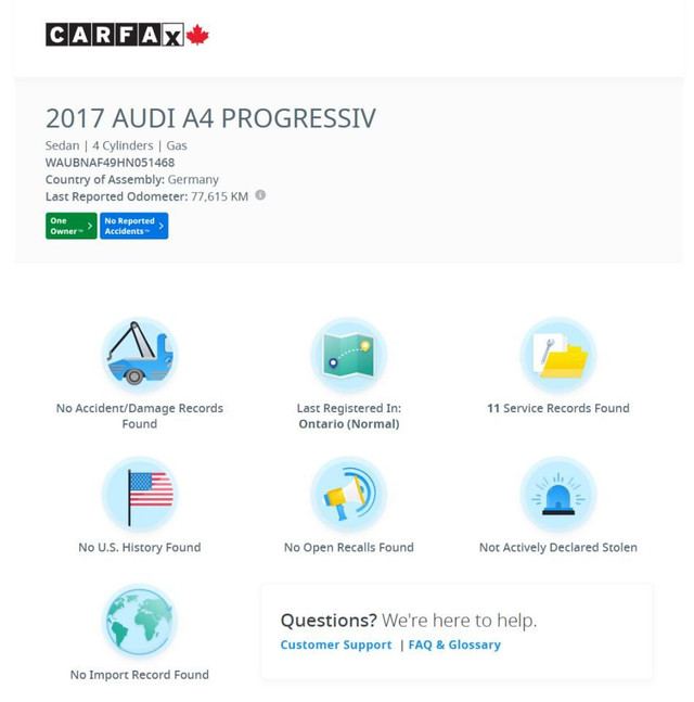 2017 Audi A4 PROGRESSIV Quattro+360Camera+Roof+GPS+CLEAN CARFAX in Cars & Trucks in London - Image 4