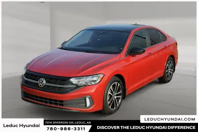 2024 Volkswagen Jetta Comfortline Red 8-Speed Automatic Leduc Hyundai is Leduc's pre-owned Hyundai d...