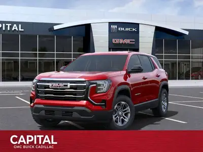 This 2025 GMC Terrain in Volcanic Red Tintcoat is equipped with AWD and Turbocharged Gas I4 1.5L/-TB...