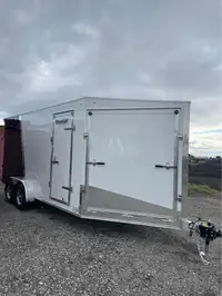 New 2024 7x21 (7x16 + 5' V-Nose) Aluminum Drive in Drive out 