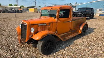 1936 International C-30 pickup Rat Rod. Sitting on a Police Interceptor Crown-Victoria chassis, this...