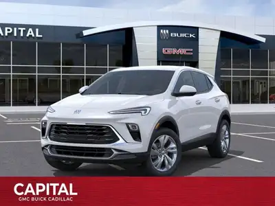 This 2025 Buick Encore GX in Summit White is equipped with AWD and Turbocharged 1.3/ engine. Check o...