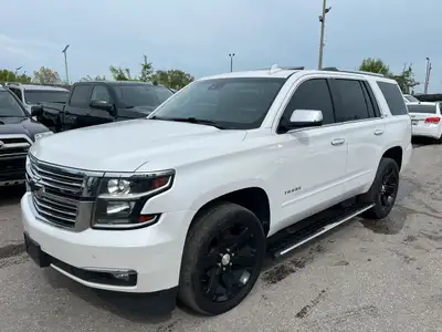 NEW ARRIVAL! Beautiful White on Black Leather Interior 2016 CHEVROLET TAHOE LTZ. 4WD. CLEAN IN AND O...