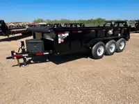 2024 SWS 7 x 16' Hydraulic Dump Trailer (3) 7K Axles