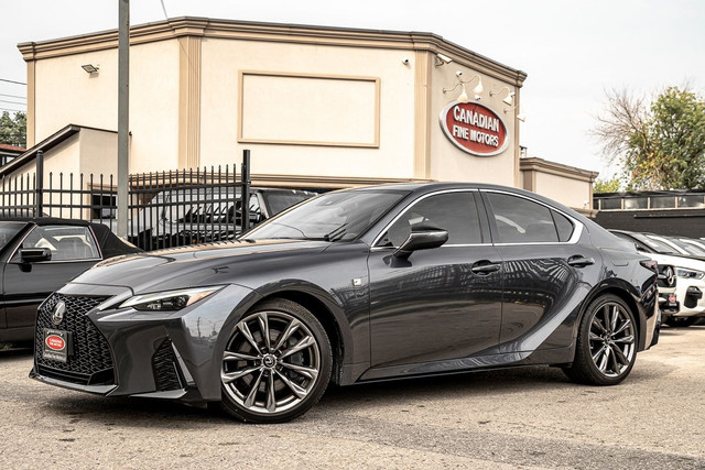 2021 LEXUS IS 350 AWD F-SPORT | ONE OWNER | NAVI | SUNROOF | RED in Cars & Trucks in City of Toronto - Image 3